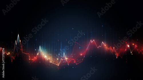  A close-up of a trading graph with sharp spikes and dips, reminiscent of a heartbeat monitor, symbolizing rapid market movements.