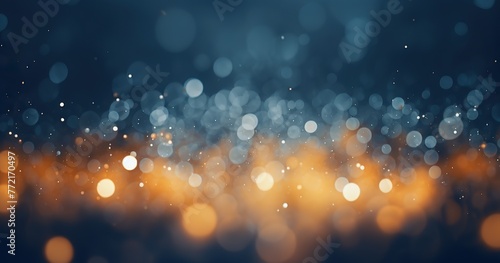 The background is blurshining on it, creating a sparkling effectred, with yellow and white lights 