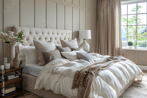 Tranquil Retreat: Luxurious Linens and Textured Elegance in the Bedroom