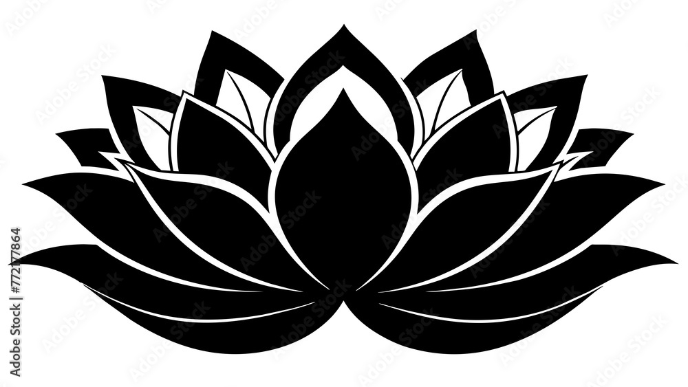 Fototapeta premium Exquisite Lotus Flower Vector Art Enhance Your Designs with Stunning Graphics