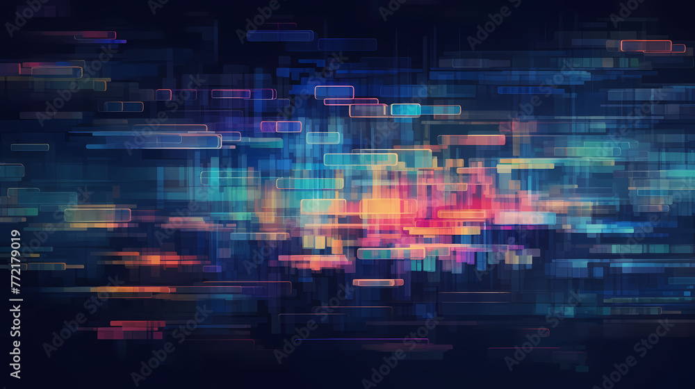 Multi-colored, pixelated background