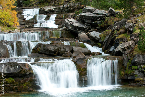 Soaso harrows waterfall, Ordesa Monte Perdido National Park, Huesca, Aragon ,Spain - stock photo photo
