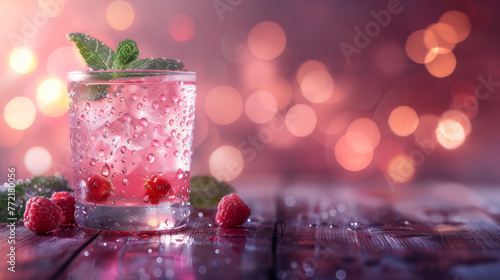 Refreshing Exotic Raspberry Cocktail photo