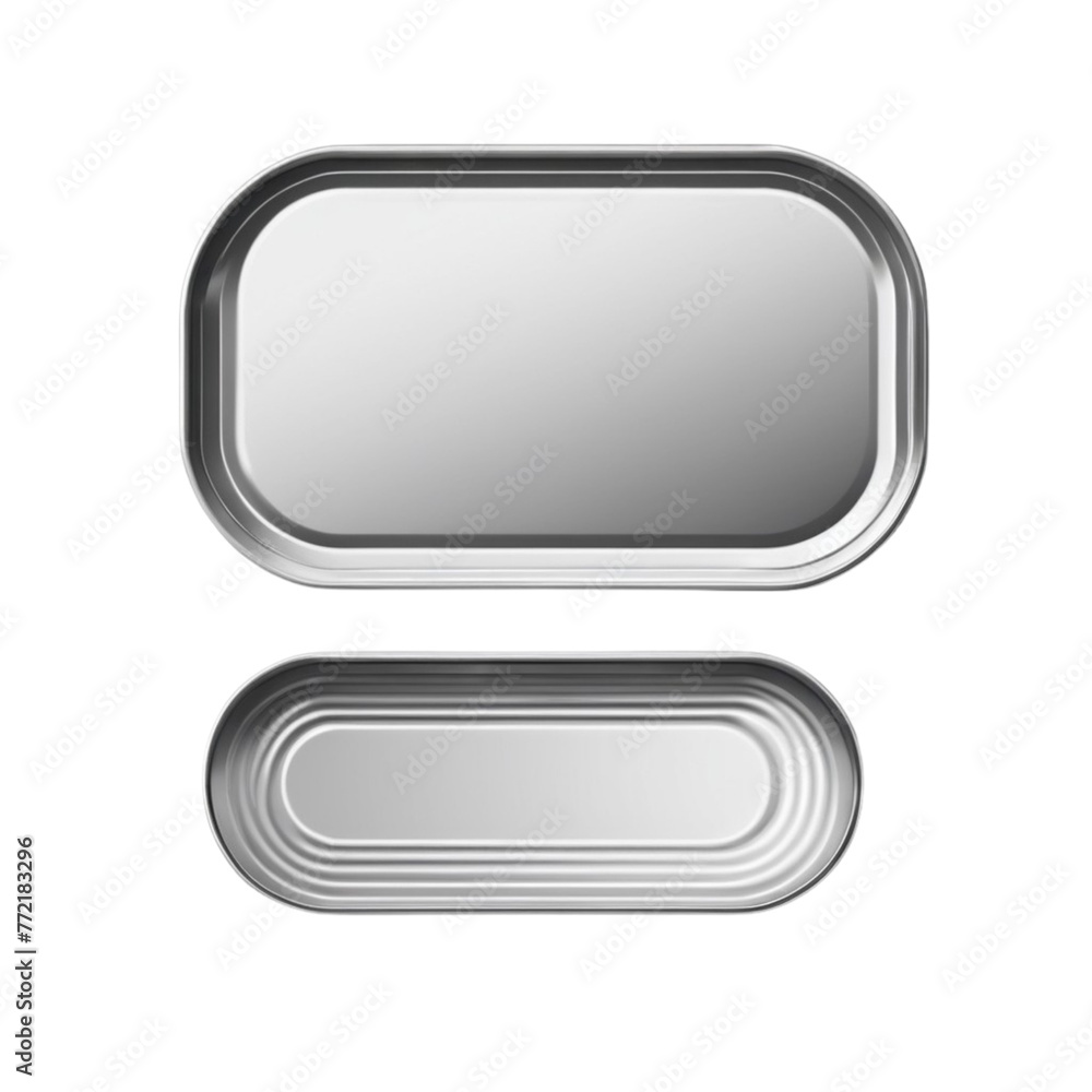 realistic empty tin can and without sardine tin font view on Isolated transparent background png. generated with AI realistic empty tin can and without sardine tin font view on Isolated transparent background png. generated with AI
