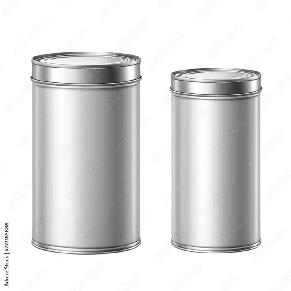 realistic empty tin can and without sardine tin font view on Isolated transparent background png. generated with AI realistic empty tin can and without sardine tin font view on Isolated transparent background png. generated with AI