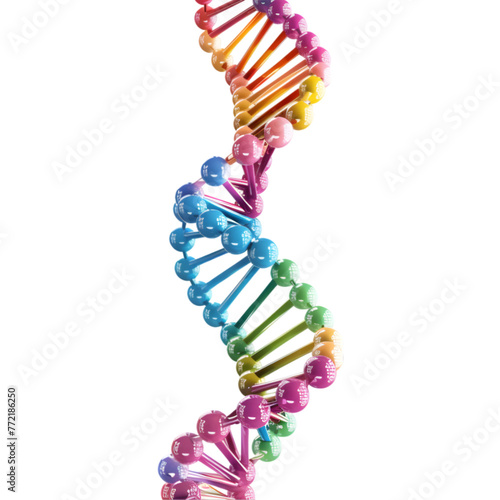 dna strand on white transparent background