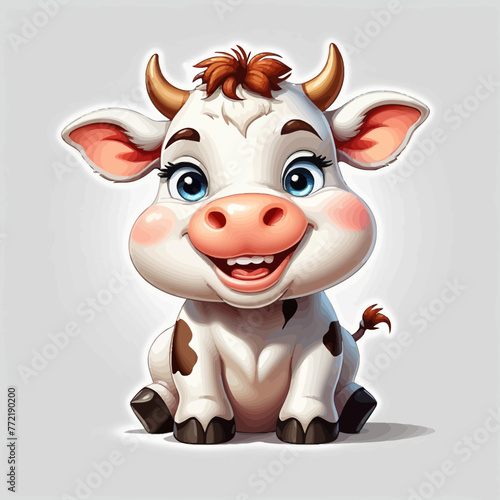 Cow cartoon Logo Design Very Cool