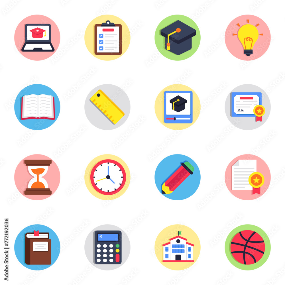 Set of Education Flat Icons
Set of Education Flat Icons