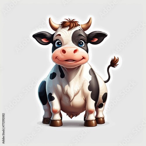 Cow cartoon Logo Design Very Cool