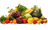 Assorted fruits and vegetables in a vibrant display of colors and textures
