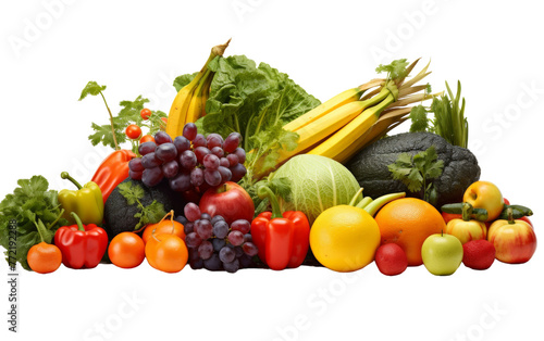 Assorted fruits and vegetables in a vibrant display of colors and textures