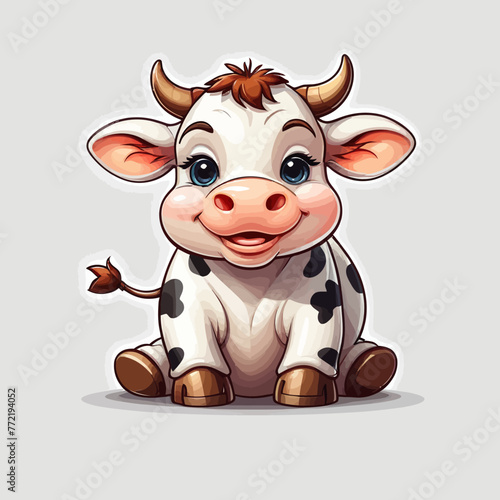 Cow cartoon Logo Design Very Cool