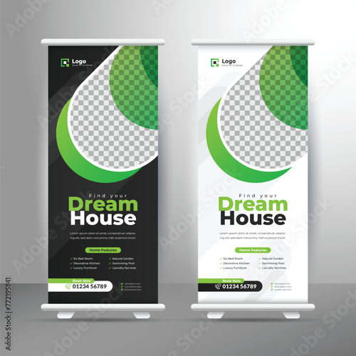 House sale rollup banner template, Standee rollup banner, x banner template