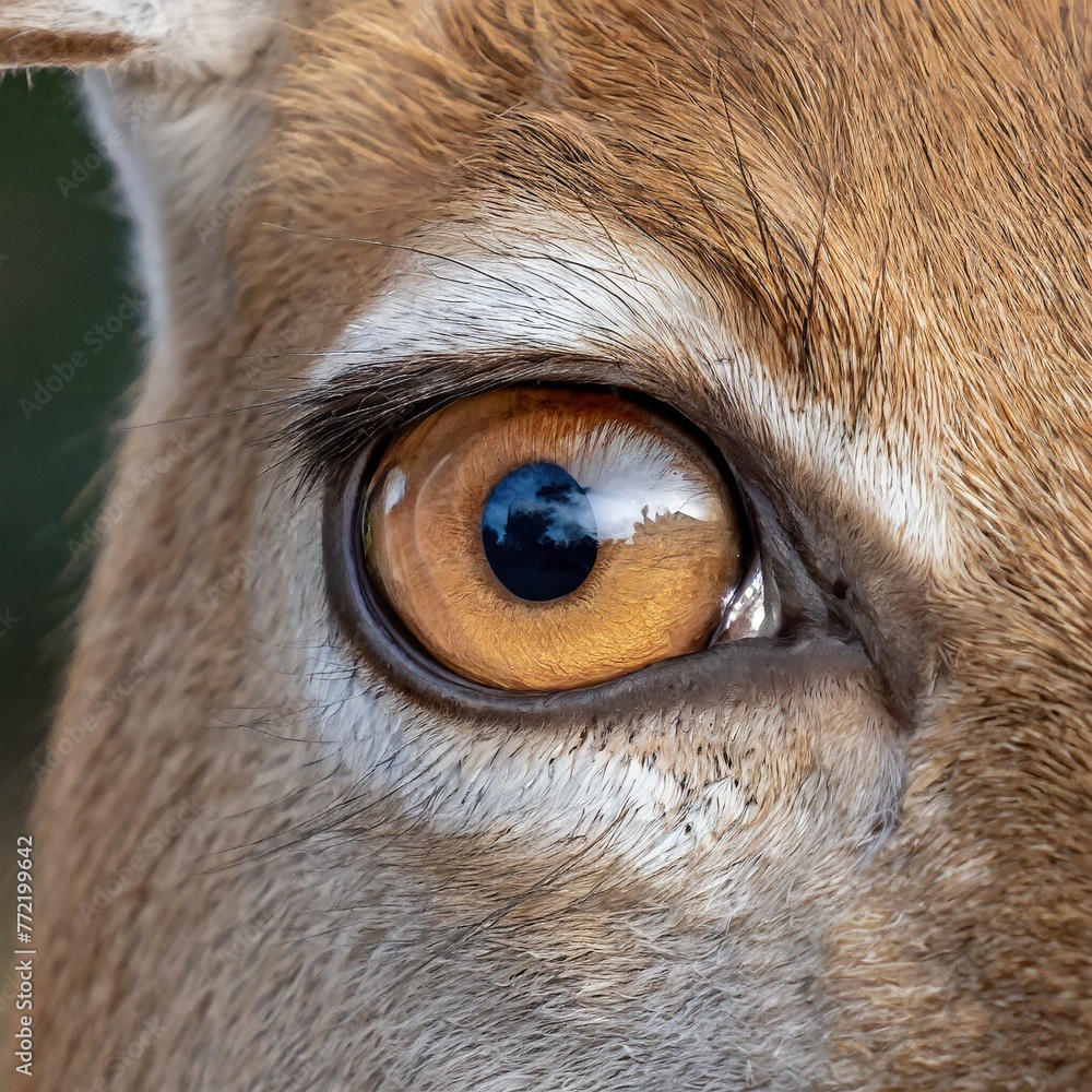 Soulful Gaze: Close-Up of a Deer's Captivating Eye