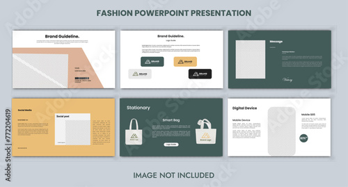 set of presentation template design with minimalist concept and modern layout use for annual report and business profile