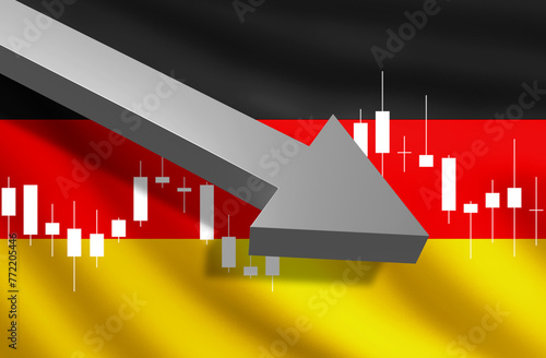 Crisis in Germany. Down arr...