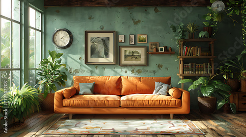 Wallpaper Mural vintage home decoration. Generative Ai Torontodigital.ca