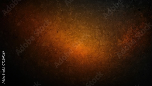 Dynamic Contrast Vibrant Orange and Black Gradient Background with Grainy Texture for Web Banner