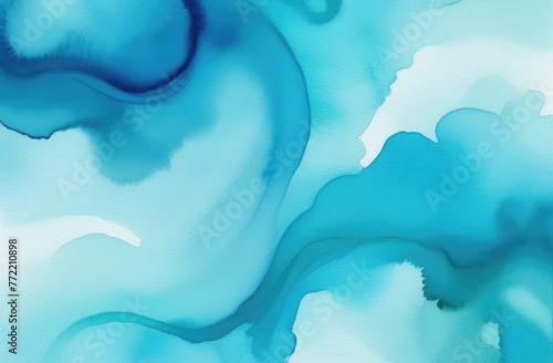 Watercolor abstract blue and white background