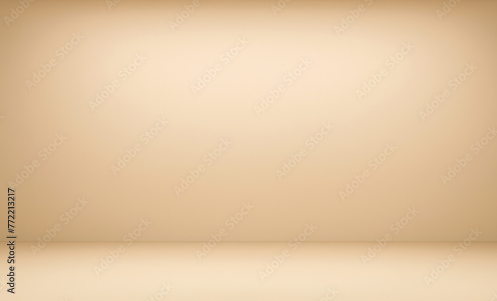 Empty light wall studio background in brown cream colors. Used for presenting cosmetic nature products for sale online Empty light wall studio background in brown cream colors. Used for presenting cosmetic nature products for sale online