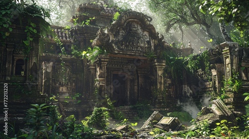 A Fantasy World of Ancient Ruins Discover the Secrets of the Mayan Civilization Generative AI