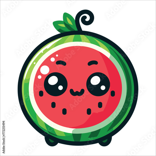 cartoon watermelon vector