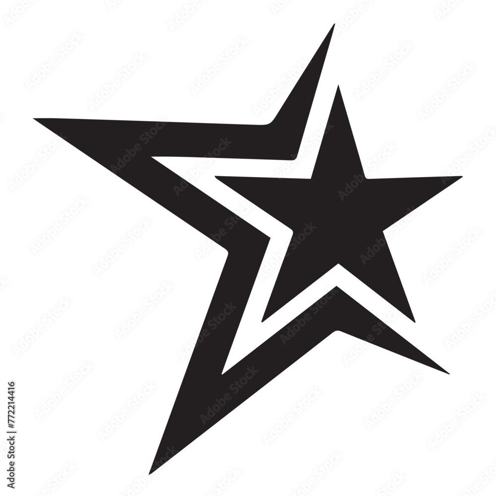 Obraz premium black and white star