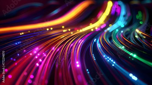 optical fiber, network line, colorful, digital, cable, 