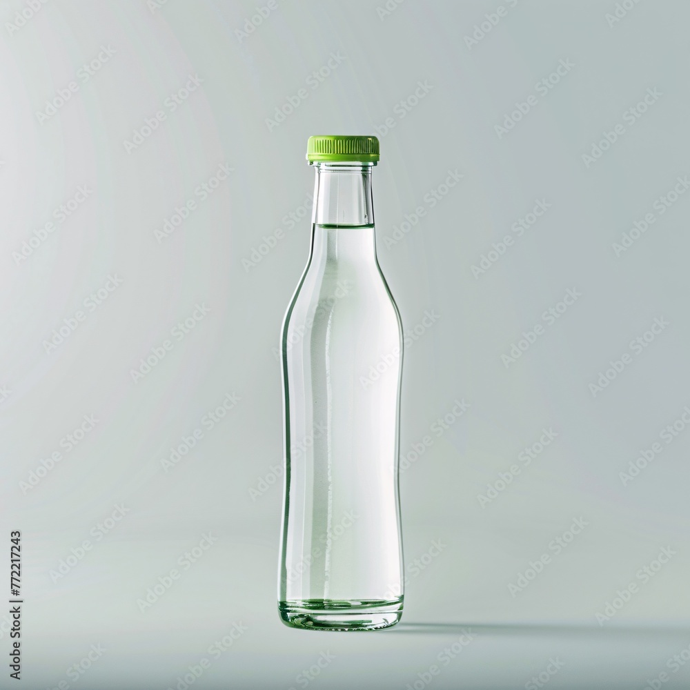 Bottle of Water with a Green Cap, Perfect for a Hydrating HIIT Workout Generative AI Bottle of Water with a Green Cap, Perfect for a Hydrating HIIT Workout Generative AI