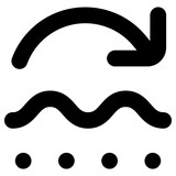 tidal energy icon, simple vector design