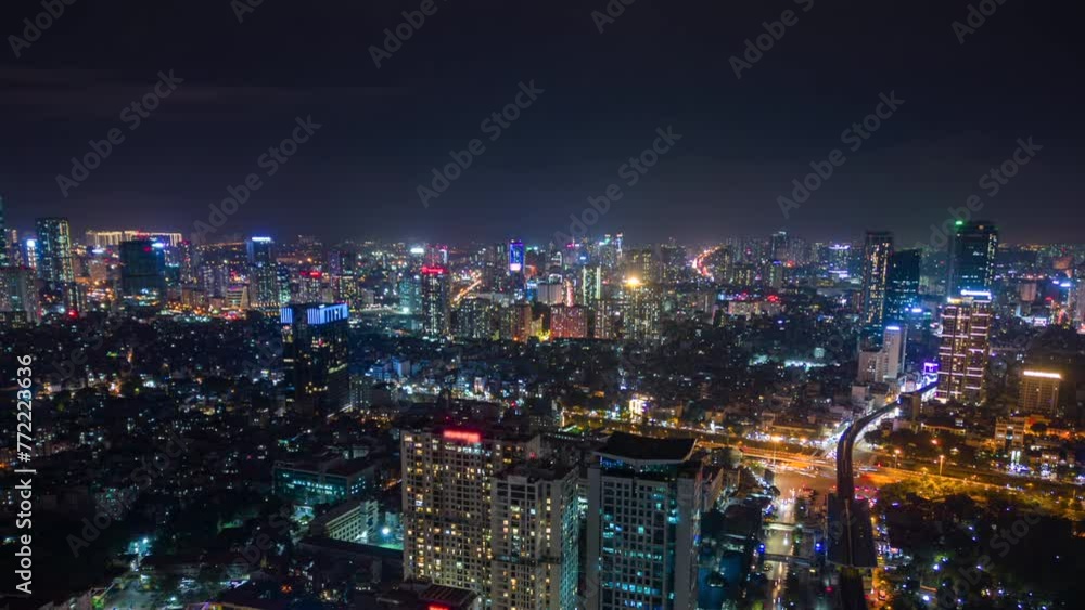 Night hyperlapse in downtown Hanoi, Vietnam. Night hyperlapse in downtown Hanoi, Vietnam.