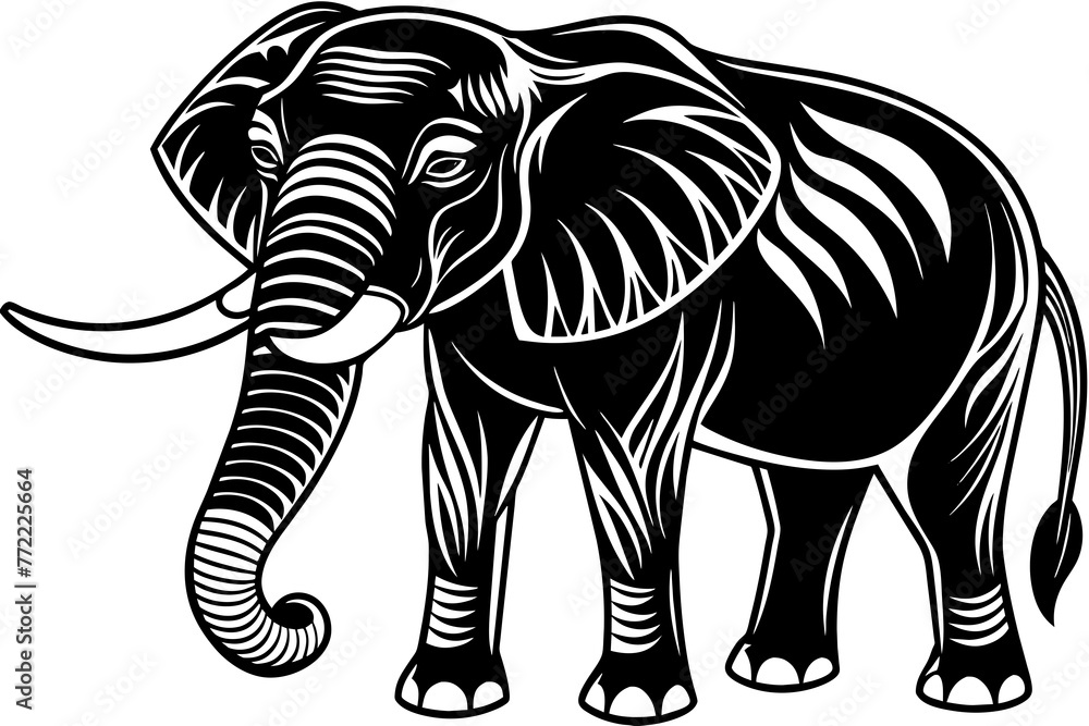 elephant-had-vector-illustration