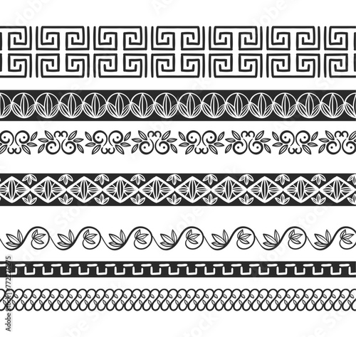 Ornamental greek border collection