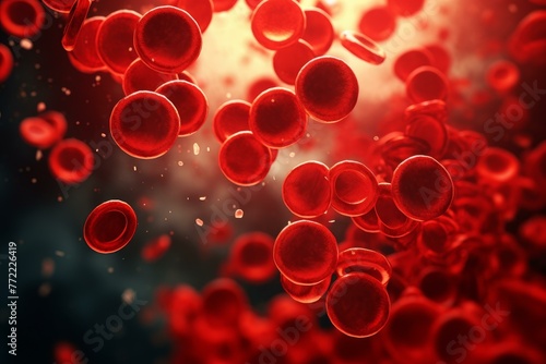 Oxygen-carrying Red blood cells. Cell science plasma. Generate Ai