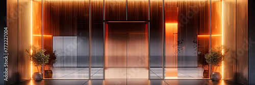Sleek Modern Architecture with Unique Door Design, Highlighting the Fusion of Functionality and Style in Contemporary Building and Interior Design