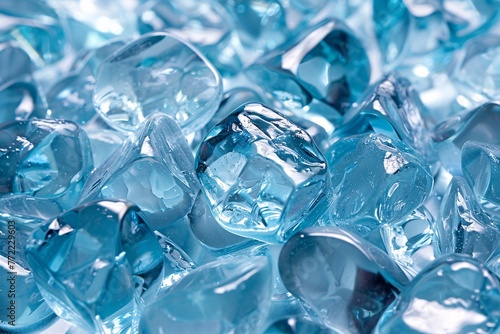 Crystal Clear Ice Cubes A Cool and Refreshing Sight for Summer Months Generative AI