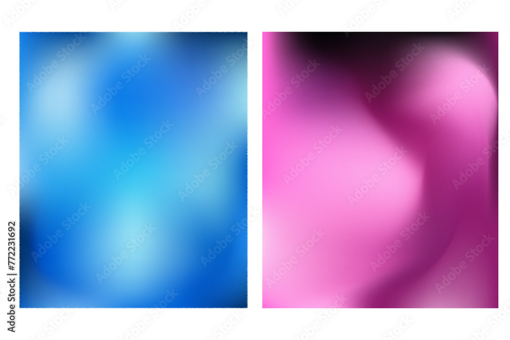 Naklejka premium set of bright gradient abstract backgrounds with grainy texture for wallpaper, posters, cards and other business projects.