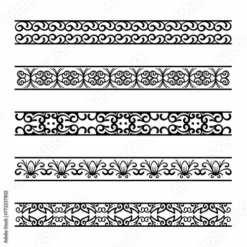 Hand drawn flat design greek border