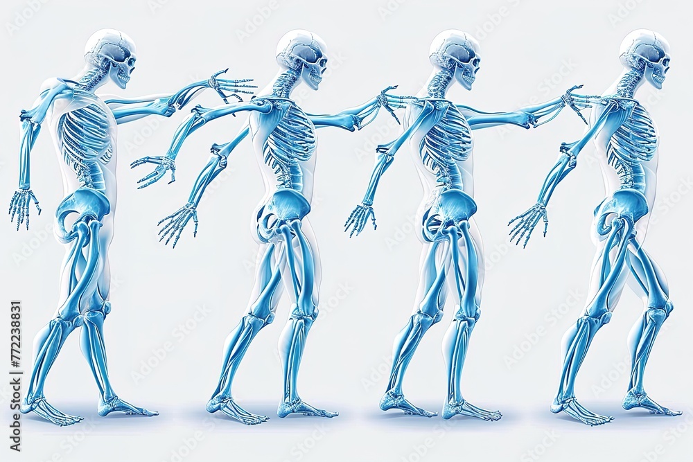 Degenerative Disc Disease Exercises Illustration showing exercises and stretches for individuals with degenerative disc disease - obrazy, fototapety, plakaty 