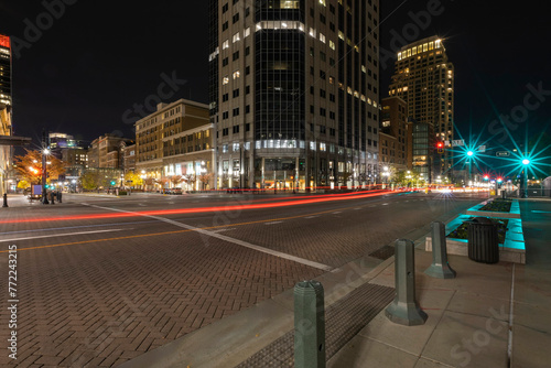 Downtown area of Salt Lake City  Utah  US