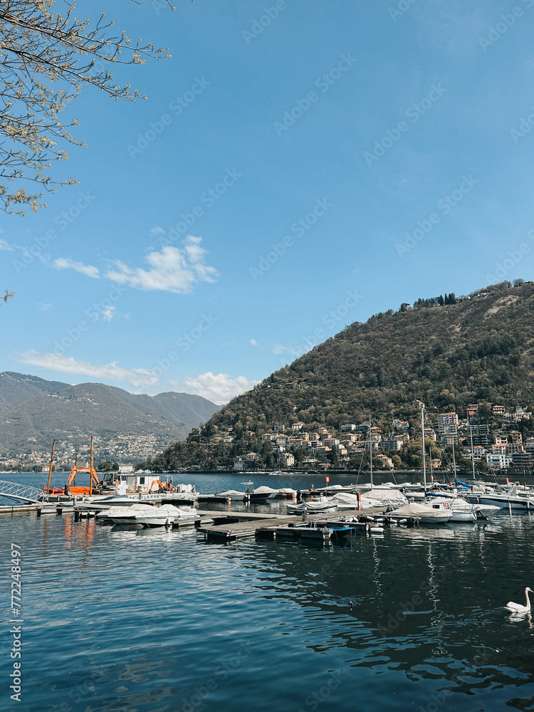 Experience the beauty of Lake Como in springtime with this collection of photos capturing the lake's charming towns and vibrant landscapes