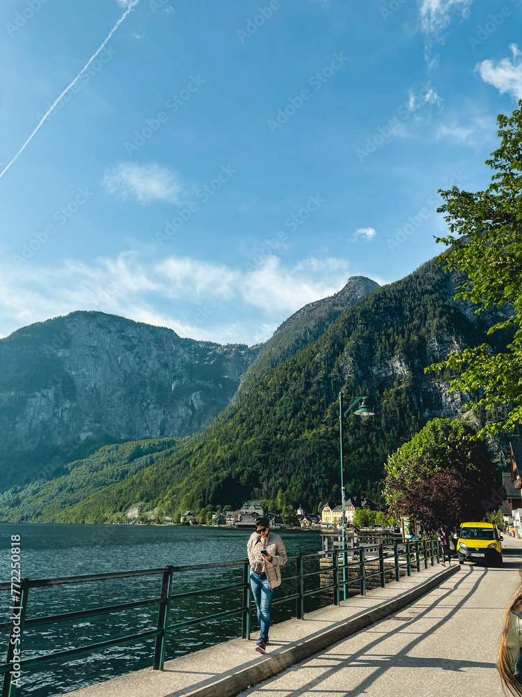The beauty of Hallstatt, Austria, a charming village nestled amidst the Austrian Alps. Picturesque scenes of Hallstatt await, including its iconic lakeside setting and colorful houses.