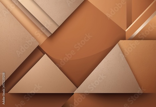 Brown Background Banner with 3D Gradient Shapes - Ideal for Business and Website Design