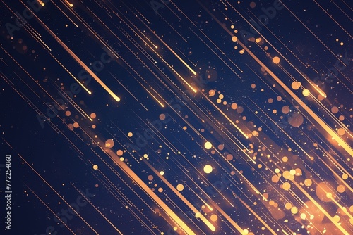 abstract gold line design on black background