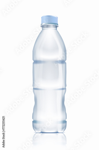 blank plastic bottle of water