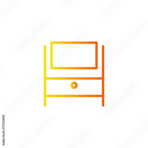 chest of drawers gradient icon