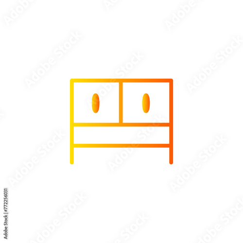 chest of drawers gradient icon