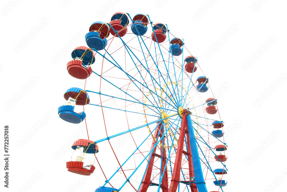 Ferris wheel, giant wheel, observation wheel in PNG isolated on transparent background