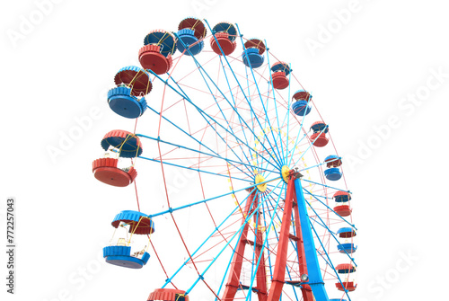 Ferris wheel, giant wheel, observation wheel in PNG isolated on transparent background