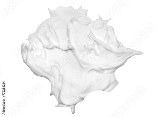 Shave foam isolated on white background  top view and clipping path